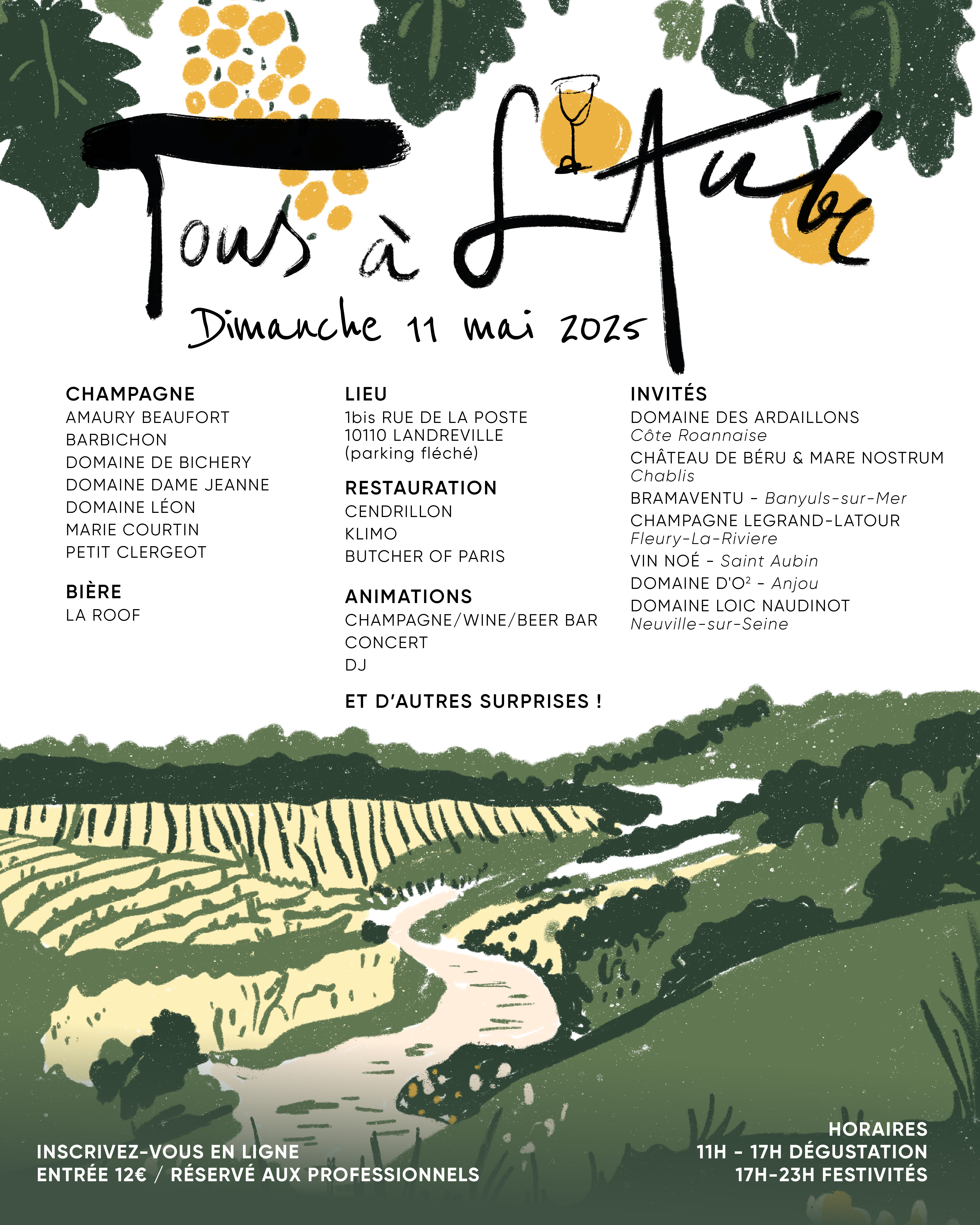 Affiche événement Côte des bar