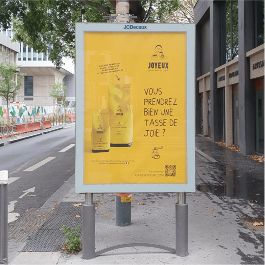 Affiche publicitaire café solidaire